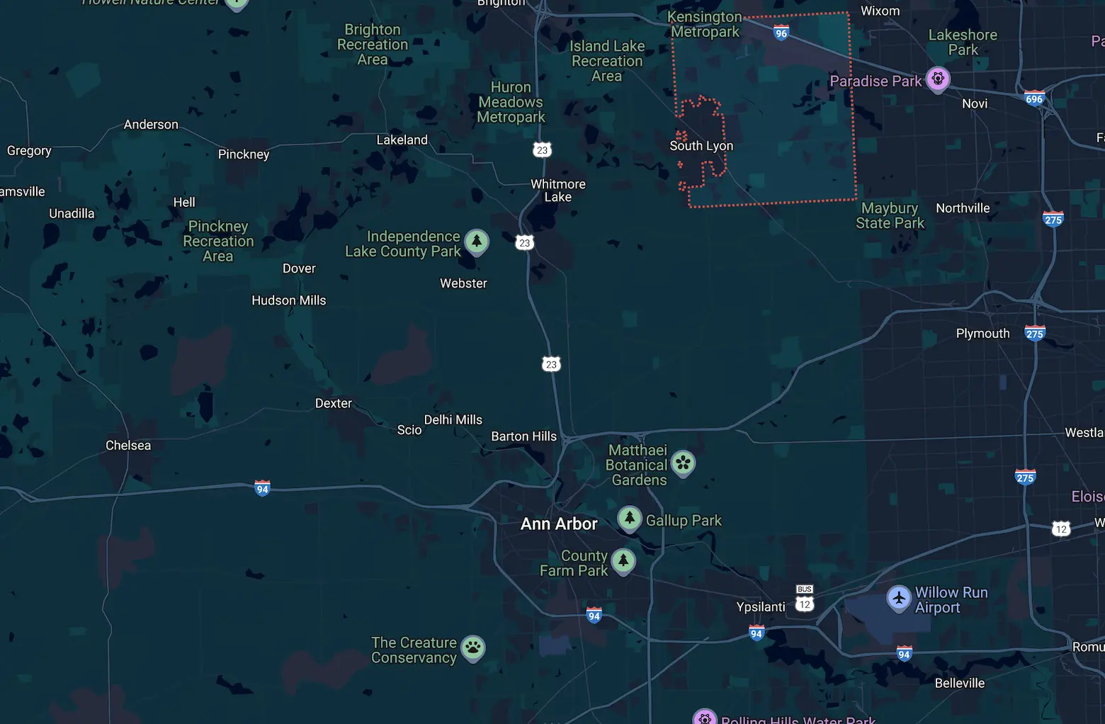 Map showing the location of the event